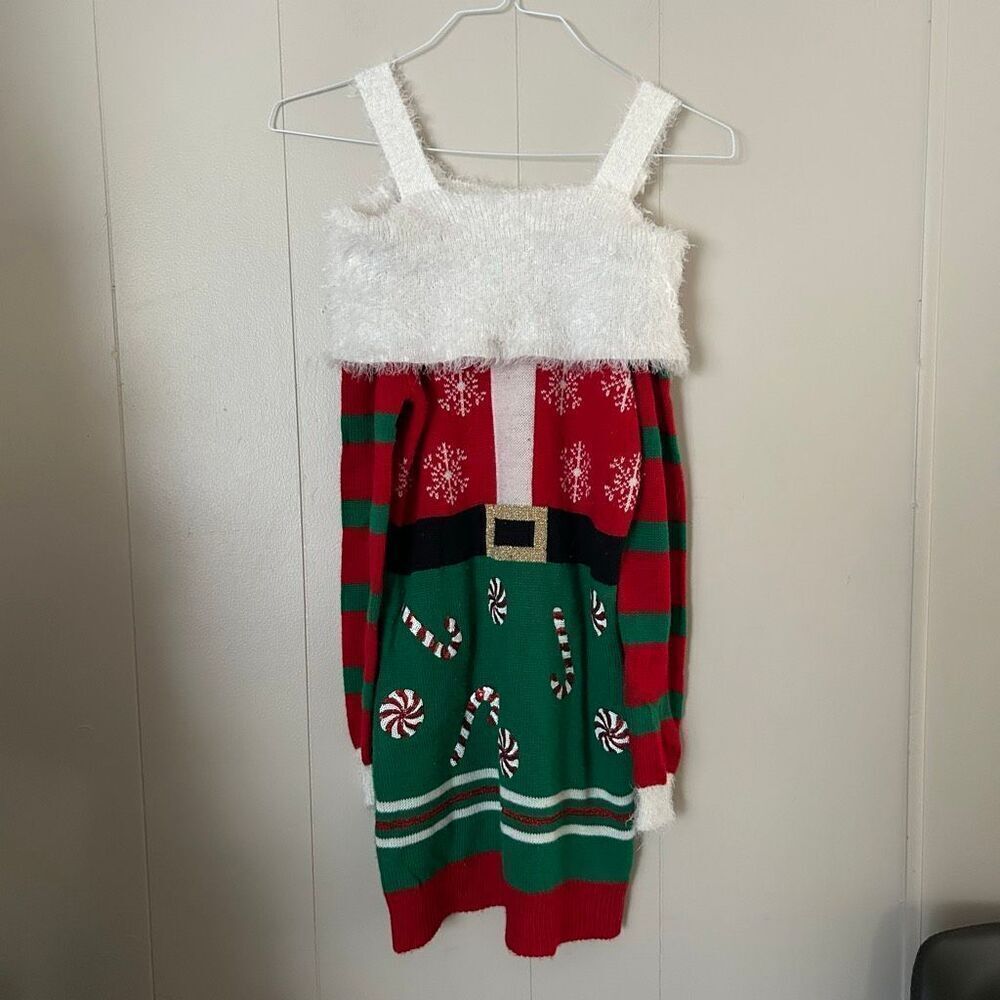 Major Label Group Christmas Elf Sweater Dress XS Holiday Knit